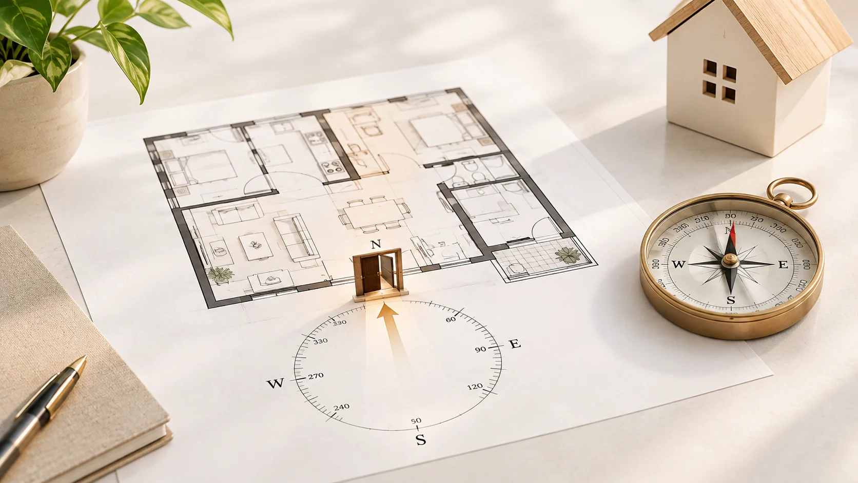 Main entrance Vastu — door direction and compass pada
